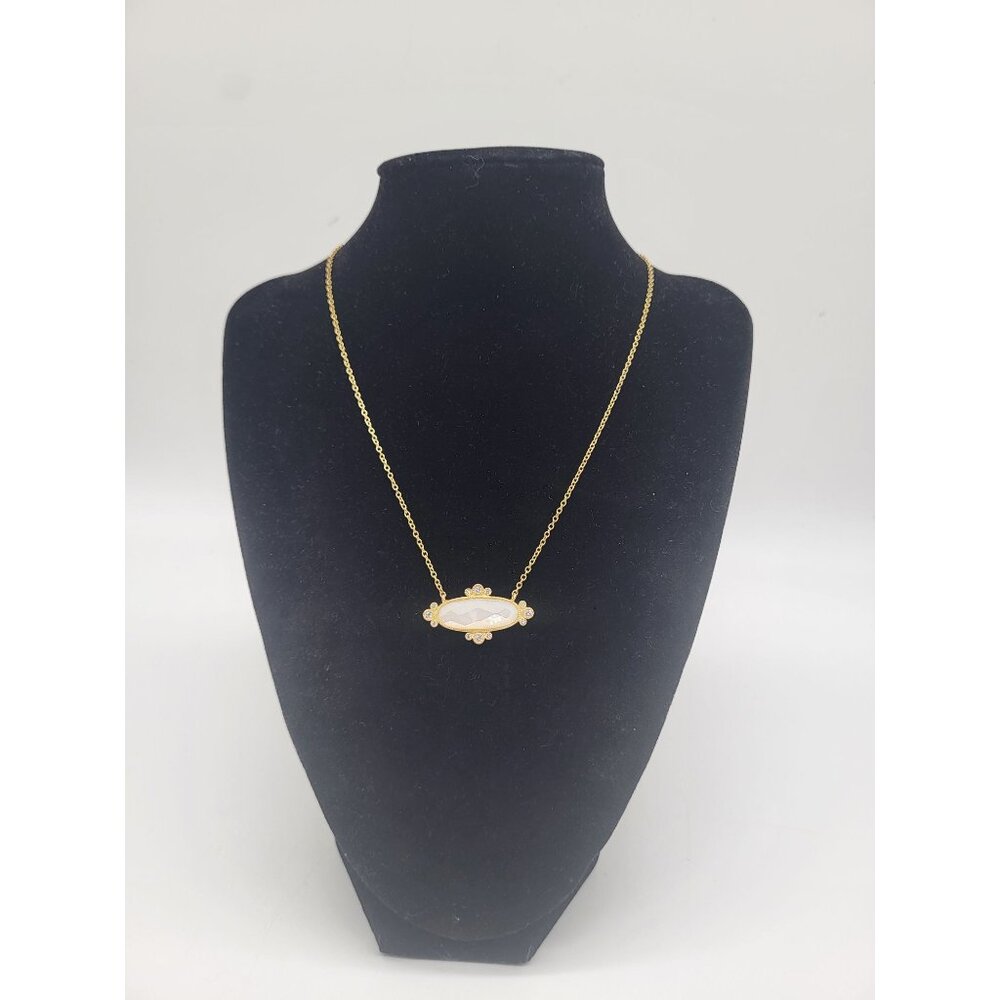 Freida Rothman Amazonian Allure Necklace 925 14K Gold Plated Mother of Pearl - Picture 2 of 10